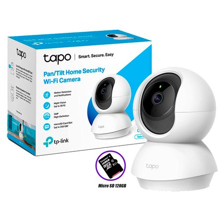 Cámara de Vigilancia Wi Fi Tp Link Tapo C210 Giratoria 360 3Mp Sd 256Gb