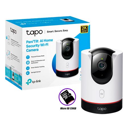 Cámara de Vigilancia Wi Fi Tp Link Tapo C225 Giratoria 360 2K Sd 256Gb