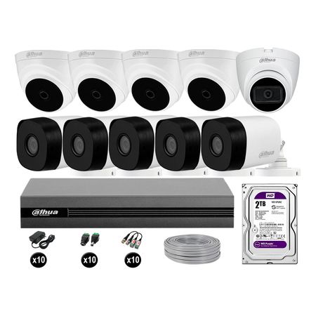 Cámaras Seguridad Kit 10 Dahua Hd 720p 1tb 1 Cámara con Audio Completo