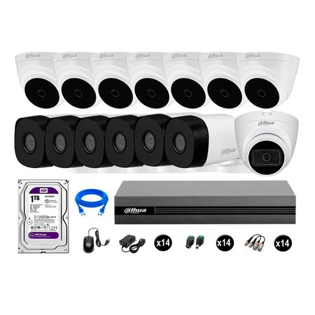 Cámaras Seguridad Kit 14 Dahua Hd 720p 1tb 1 Cámara con Audio