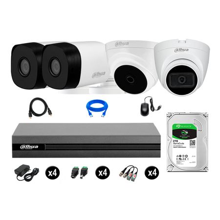 Cámaras Seguridad Kit 4 Dahua Full Hd 2tb 1 Cámara con Audio