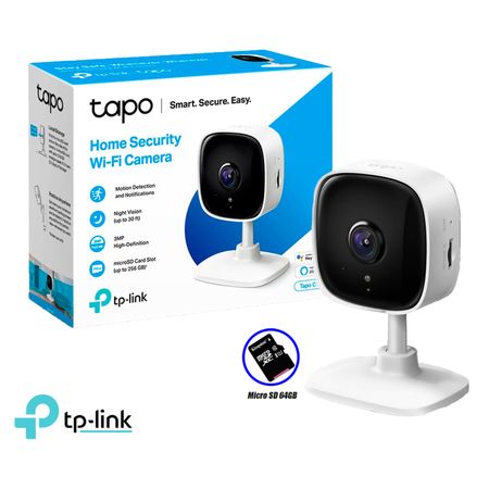 Cámara de Seguridad Wi Fi Tp Link Tapo C110 3Mp  Sd 64Gb