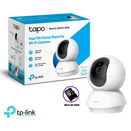 Cámara de Seguridad Wi Fi Tp Link Tapo C200 360 1080P Fhd  Sd 128Gb