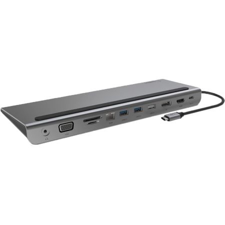 Adaptador Belkin Multipuerto Dock USB-C 11 en 1 RJ45 3.5mm SDXC VGA HDMI - INC004BTSGY