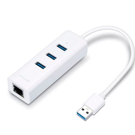 Adaptador TP-Link USB 2 en 1 con Hub de 3 Puertos USB 3.0 Ethernet Gigabit RJ45 - UE330