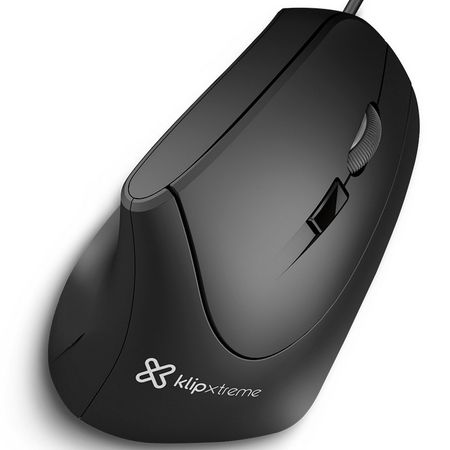 Mouse Ergonómico Klip Xtreme Krown Diseño Vertical 6 botones 1600dpi - KMO-506