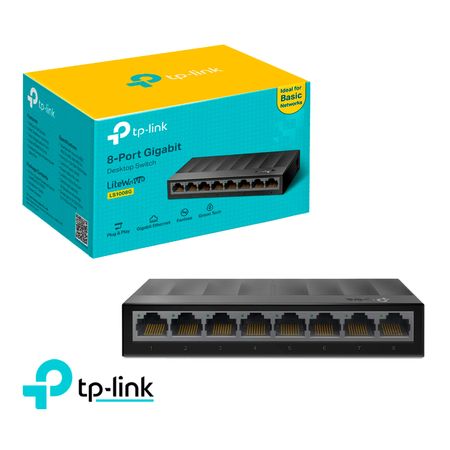 TP Link LS1008G Switch Con 8 Puertos 10,100,1000 Mbps