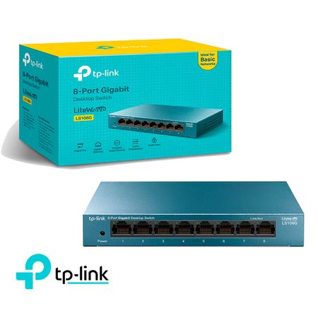 TP Link LS108G Switch Con 8 Puertos 10,100,1000 Mbps