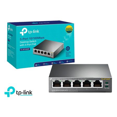 TP Link Switch TL SF1005P 5 Puertos 10,100 Mbps Conector Poe