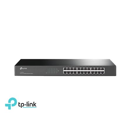 TP Link Switch TL SF1024 Con 24 Puertos 10,100 Mb Para Rack 19