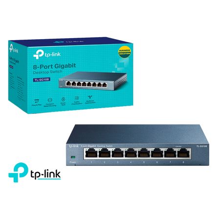 TP Link Switch TL SG108 8 Puertos de 10,100,1000mbps