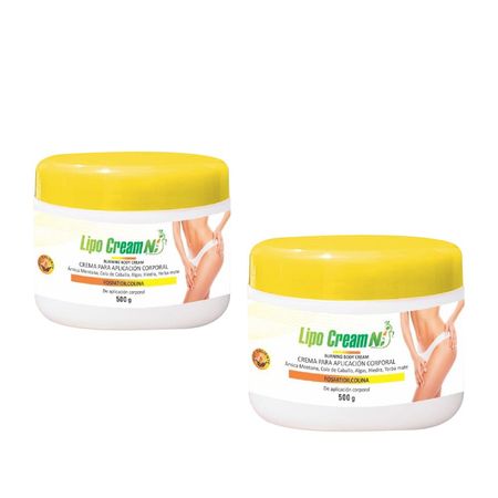 Cremas Corporal Quemador Tapa Amarilla Lipo Cream Ni x 500g 2 Unidades