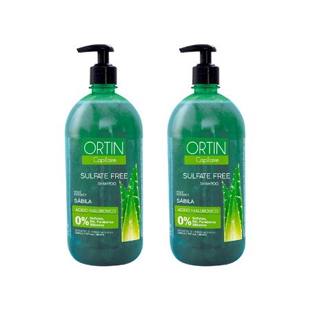 Shampoo Ortin alta potencia en sábila  La Cooper 1lt 2 Unidades