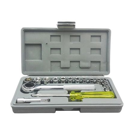 Juego Llaves Dados 40Piezas de Tubo Caja de Herramientas Inoxidable