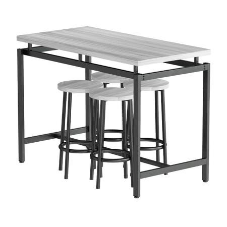 COMBO Mesa + Sillas Bar Georges Ventitas Home Roble Gris