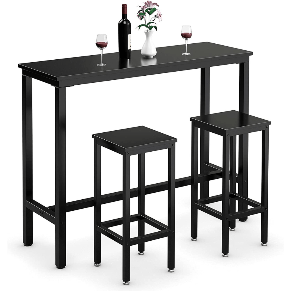 COMBO Bar Mesa + 2 Sillas Ventitas Home Negro