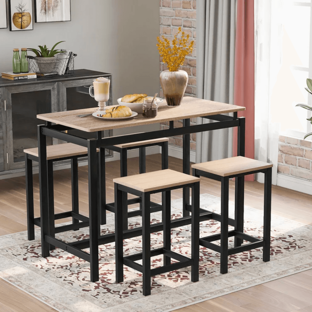 Mesa Bar + 4 Sillas Thalia Ventitas Home Olivo