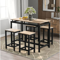 Mesa Bar + 4 Sillas Thalia Ventitas Home Rovere