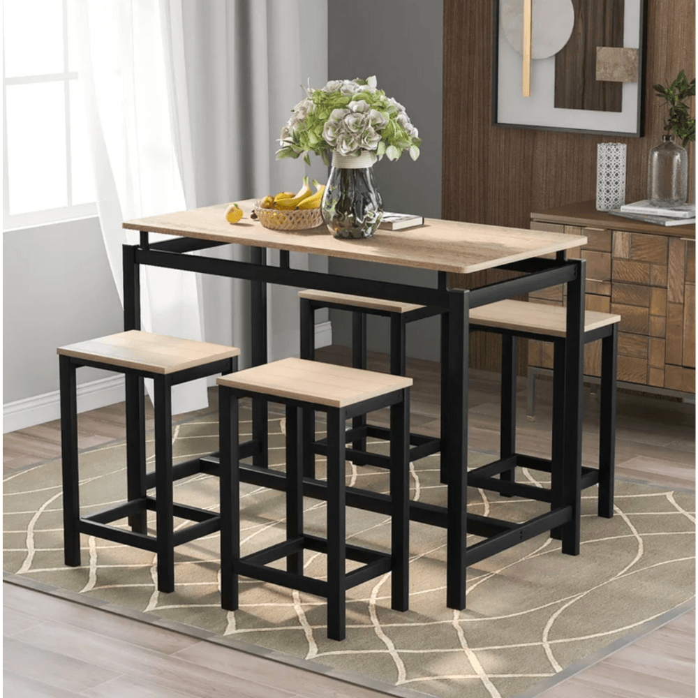 Mesa Bar + 4 Sillas Thalia Ventitas Home Rovere