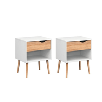 COMBO 2 Veladores Suiza Ventitas Home Blanco y Duna