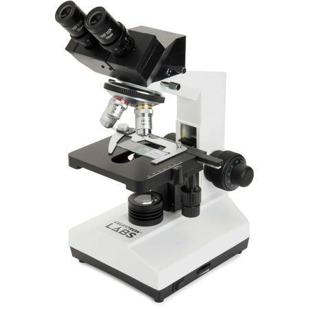 Microscopio Binocular Compuesto Celestron Labs Cb2000C con Plataforma Mecánica de 5.5 X 5.5