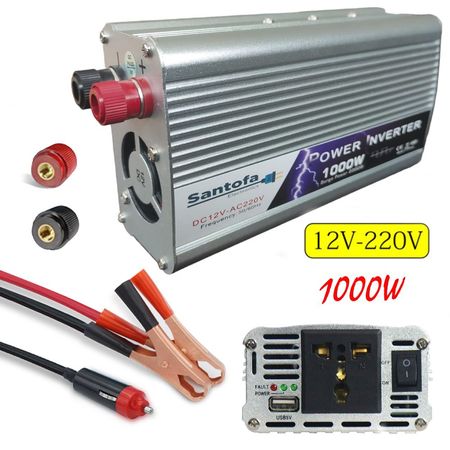 Inversor de Corriente de 12v a 220v Usb 1000w SANTOFA Cargador