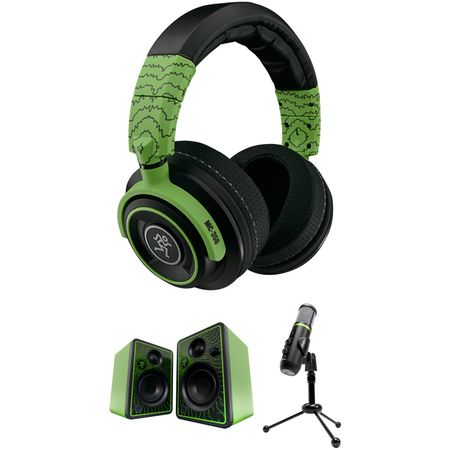 Kit de Grabación Mackie con Auriculares Monitores y Micrófono Usb Verde