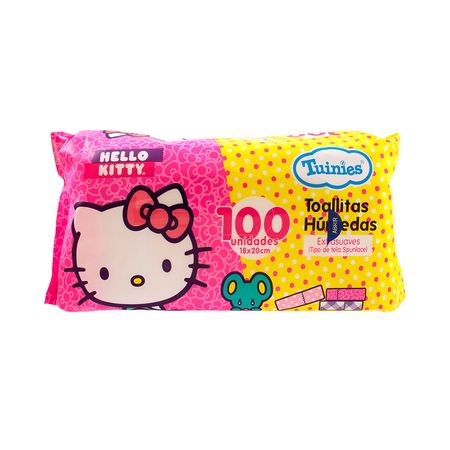 Toallas húmedas antibacterial x 100 unidades Hello Kitty