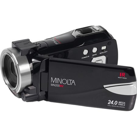 Cámara de Video Minolta Mn200Nv32 Full Hd 1080P con Visión Nocturna Ir Negro