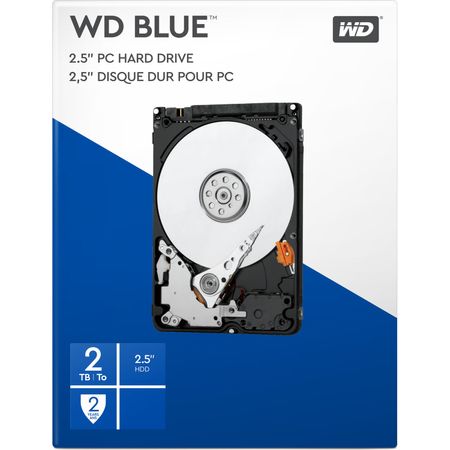 Kit de Disco Duro Interno Sata Iii Wd Blue de 2Tb a 5400 Rpm y 2.5 en Empaque de Venta Al por Menor