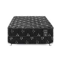 Cama Paraíso Super Star Negro 1.5 Plazas