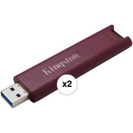 Paquete de 2 Unidades de Kingston Datatraveler Max Usb 3.2 Gen 2 Tipo a con Capacidad de 512Gb