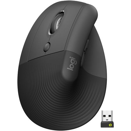 Mouse Inalámbrico Ergonómico para Zurdos Logitech Lift Vertical Grafite