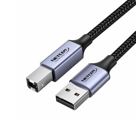 Cable USB 2.0 para Impresora Netcom 1.8 Metros 480Mbs