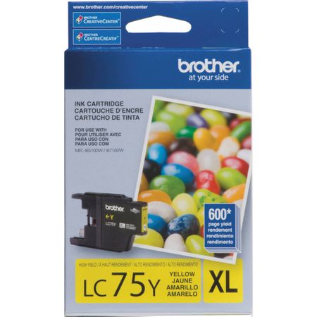 Cartucho de Tinta Amarilla Brother Lc75Y Innobella de Alta Capacidad Xl Series