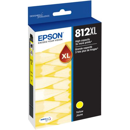 Cartucho de Tinta Amarilla de Alta Capacidad Epson T812 con Sensormatic