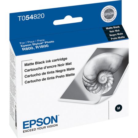 Cartucho de Tinta Epson Negro Mate para Impresoras Stylus Photo R800 y R1800