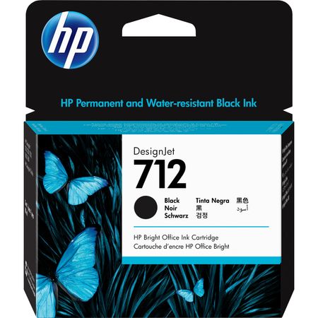 Cartucho de Tinta Negra de Alta Capacidad Hp 712 80Ml