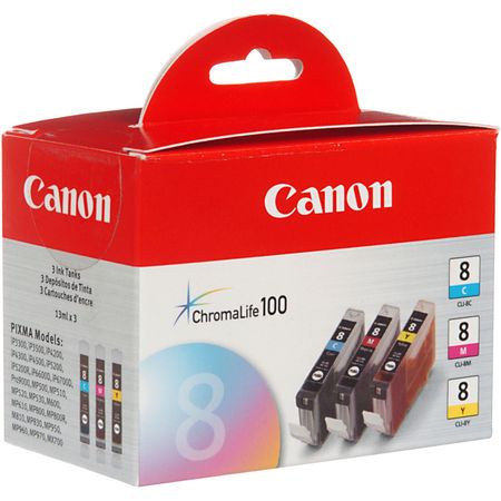 Pack de 3 Tanques de Tinta Canon Cli 8