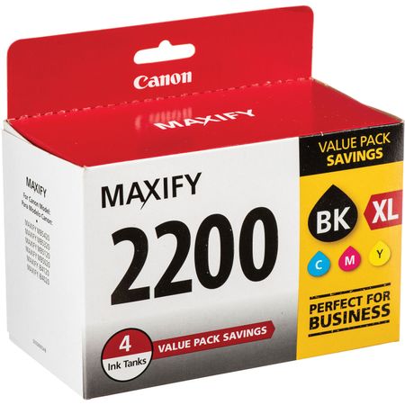 Value Pack de Tanques de Tinta Canon Pgi 2200 Xl de 4 Colores