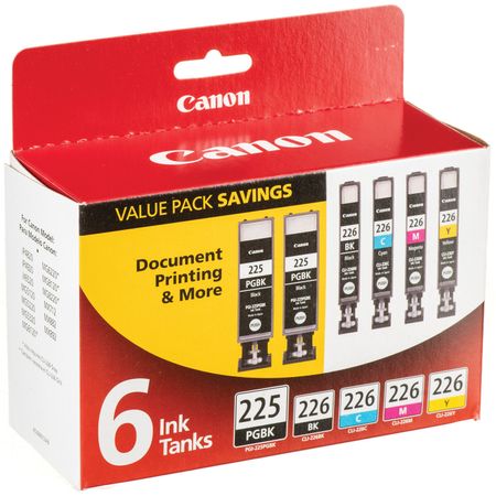 Value Pack de Tanques de Tinta Canon Pgi 225 Cli 226 de 6 Colores