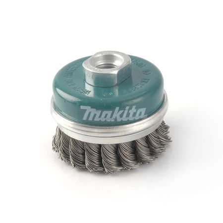 Grata de copa trenzada reforzada para amoladora 2x60mm Makita