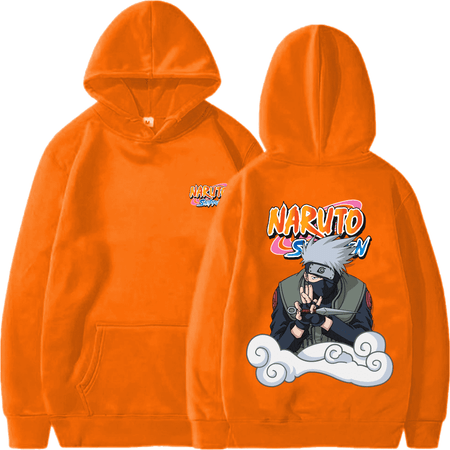 Polera Capucha Naranja Naruto Shippuden - Kakashi Talla L