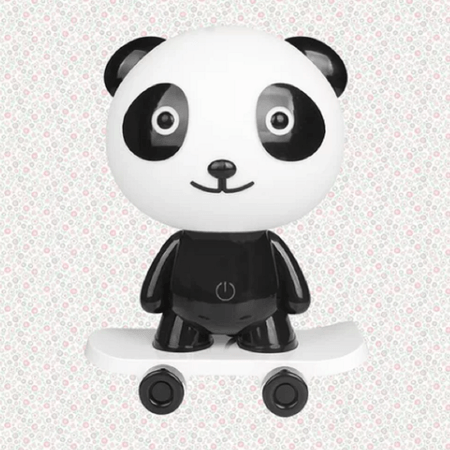 Lampara de Panda con Skate Inalambrico