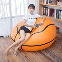 Sillon Puff Inflable en Forma Pelota de Basket