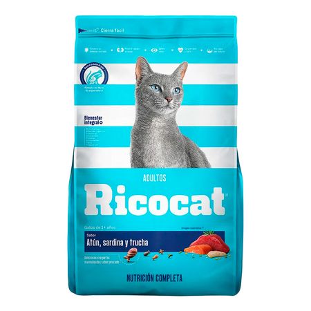 Comida Gato Adulto de Atún, Sardina y Trucha Ricocat 500g