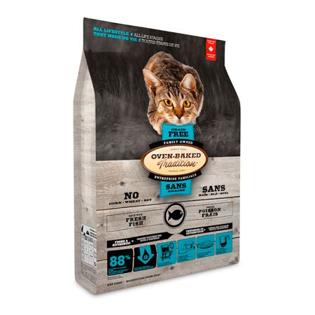 Comida Gato Oven Baked Tradition Libre Granos Pescado Fresco 1.13kg