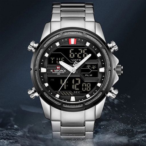 Reloj Naviforce Nf9138 An logo Digital Acero Silver plazaVea