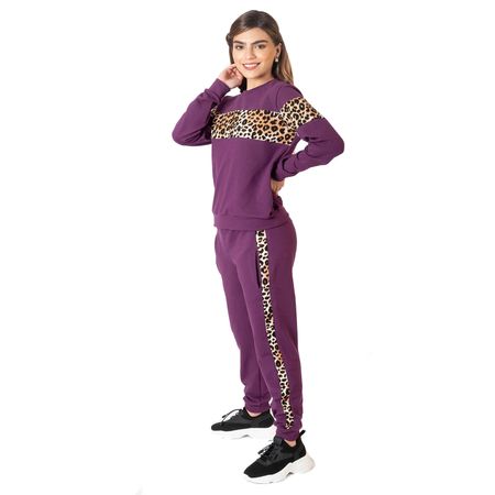 Buzo Conjunto Atigrado Azayu Primavera Morado Talla L