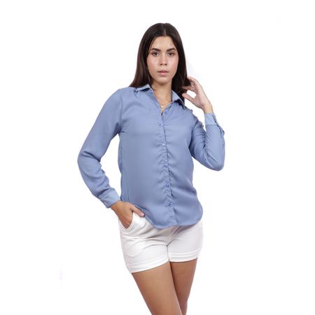 Blusa Camisera Azayu Primavera Acero Talla L